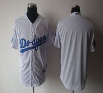 Los Angeles Dodgers Blank White With 50th Anniversary Dodger Stadium Patch Stitched MLB Jersey