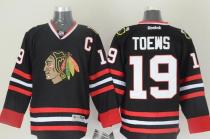 Chicago Blackhawks -19 Jonathan Toews Black Stitched NHL Jersey