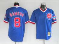Mitchell and Ness Chicago Cubs -8 Andre Dawson Stitched Blue Throwback MLB Jersey