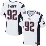 Nike New England Patriots -92 Malcom Brown White Mens Stitched NFL Elite Jersey