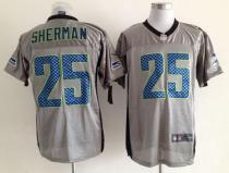 Nike Seattle Seahawks #25 Richard Sherman Grey Shadow Men‘s Stitched NFL Elite Jersey