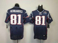 Nike Patriots -81 Aaron Hernandez Navy Blue Team Color With Hall of Fame 50th Patch Stitched NFL Eli