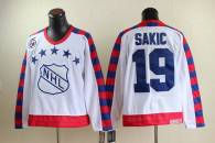 Nordiques -19 Joe Sakic White All Star CCM Throwback 75TH Stitched NHL Jersey