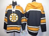 Boston Bruins Blank Black Sawyer Hooded Sweatshirt Stitched NHL Jersey