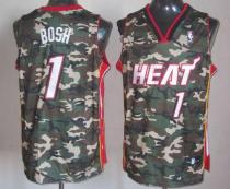 Miami Heat -1 Chris Bosh Camo Stealth Collection Stitched NBA Jersey