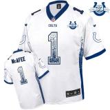 Nike Indianapolis Colts #1 Pat McAfee White With 30TH Seasons Patch Men’s Stitched NFL Elite Drift F