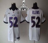Nike Ravens -52 Ray Lewis White Super Bowl XLVII Stitched NFL Elite Jersey
