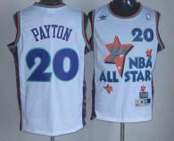 Oklahoma City Thunder -20 Gary Payton White 1995 All Star Throwback Stitched NBA Jersey