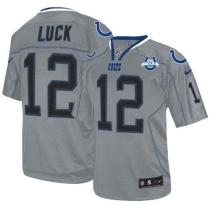 Nike Indianapolis Colts #12 Andrew Luck Lights Out Grey With 30TH Seasons Patch Men's Stitched NFL E