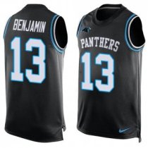 Nike Panthers -13 Kelvin Benjamin Black Team Color Stitched NFL Limited Tank Top Jersey