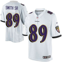 Nike Baltimore Ravens -89 Steve Smith White NFL Limited Jersey(2014 New)