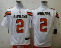 Nike Cleveland Browns -2 Johnny Manziel White Stitched NFL Game Jersey