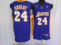 Los Angeles Lakers -24 Kobe Bryant Stitched Purple Champion Patch NBA Jersey