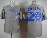 Mitchell And Ness 1992 Toronto Blue Jays #29 Joe Carter Grey Stitched MLB Throwback Jersey