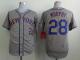 New York Mets -28 Daniel Murphy Grey Cool Base Stitched MLB Jersey