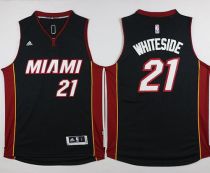 Miami Heat -21 Hassan Whiteside Black Stitched NBA Jersey
