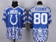 Nike Indianapolis Colts #80 Coby Fleener Royal Blue Men's Stitched NFL Elite Noble Fashion Jersey