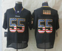 New Nike Minnesota Vikings -55 Anthony Barr USA Flag Fashion Black Elite Jerseys