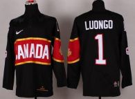 Olympic 2014 CA 1 Roberto Luongo Black Stitched NHL Jersey