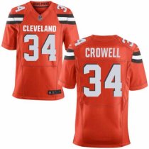 Nike Browns -34 Isaiah Crowell Orange Alternate Stitched NFL Elite Jersey