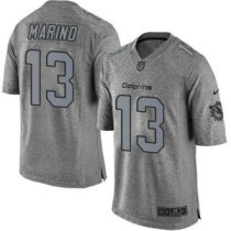Nike Miami Dolphins -13 Dan Marino Gray Stitched NFL Limited Gridiron Gray Jersey