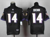 Nike Baltimore Ravens -14 Marlon Brown Black Alternate NFL New Elite Jersey