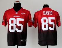 Nike San Francisco 49ers #85 Vernon Davis Red Black Men‘s Stitched NFL Elite Fadeaway Fashion Jersey
