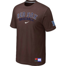 Boston Red Sox Brown Nike Short Sleeve Practice T-Shirt