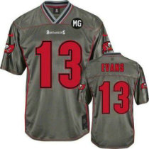 Nike Buccaneers -13 Mike Evans Grey With MG Patch Stitched NFL Elite Vapor Jersey