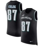 Nike Eagles -87 Brent Celek Black Alternate Stitched NFL Limited Rush Tank Top Jersey