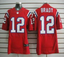 Nike Patriots -12 Tom Brady Red Alternate Stitched NFL Elite Jersey