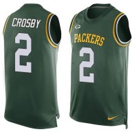 Nike Green Bay Packers -2 Mason Crosby Green Team Color Stitched NFL Limited Tank Top Jersey