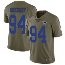 Nike Cowboys -94 Randy Gregory Olive Stitched NFL Limited 2017 Salute To Service Jersey