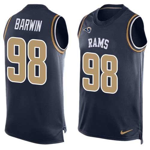 Nike Rams -98 Connor Barwin Navy Blue Team Color Stitched NFL Limited Tank Top Jersey