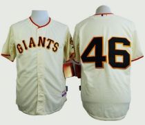 San Francisco Giants #46 Santiago Casilla Cream Home Cool Base Stitched MLB Jersey