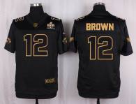 Nike Arizona Cardinals -12 John Brown Pro Line Black Gold Collection Stitched NFL Elite Jersey