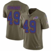 Nike Bills -49 Tremaine Edmunds Olive Stitched NFL Limited 2017 Salute To Service Jersey