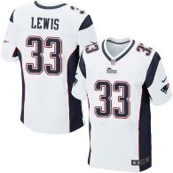 Nike New England Patriots -33 Dion Lewis White Mens Stitched NFL Elite Jersey
