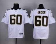 Nike New Orleans Saints #60 Max Unger White Men's Stitched NFL Elite Jersey