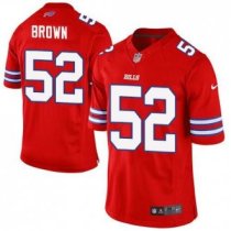 Nike Buffalo Bills -52 Preston Brown Red Stitched NFL Elite Rush Jersey