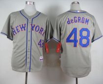 New York Mets -48 Jacob DeGrom Grey Road Cool Base Stitched MLB Jersey