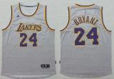 Los Angeles Lakers -24 Kobe Bryant Grey Fashion Stitched NBA Jersey
