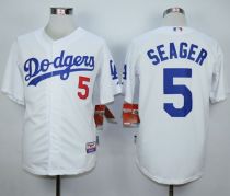 Los Angeles Dodgers -5 Corey Seager White Cool Base Stitched MLB Jersey