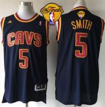 Revolution 30 Cleveland Cavaliers -5 JR Smith Navy Blue CavFanatic The Finals Patch Stitched NBA Jer