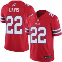 Nike Bills -22 Vontae Davis Red Stitched NFL Limited Rush Jersey