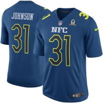 Nike Cardinals -31 David Johnson Navy Stitched NFL Game NFC 2017 Pro Bowl Jersey