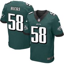 Nike Philadelphia Eagles #58 Jordan Hicks Midnight Green Team Color Men's Stitched NFL New Elite Jer