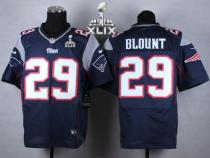 Nike New England Patriots -29 LeGarrette Blount Navy Blue Team Color Super Bowl XLIX Mens Stitched N