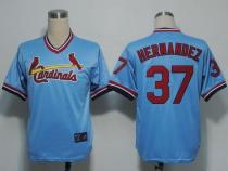 St Louis Cardinals #37 Keith Hernandez Blue Cooperstown Throwback Stitched MLB Jersey