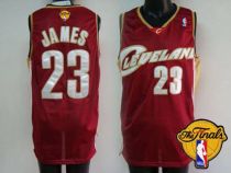 Cleveland Cavaliers -23 LeBron James Red The Finals Patch Stitched NBA Jersey